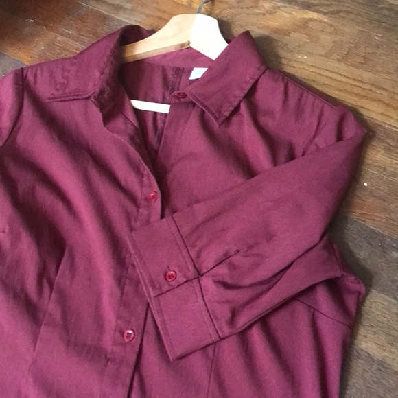 Brass Plum short sleeve burgundy blouse - Picture 6 of 6